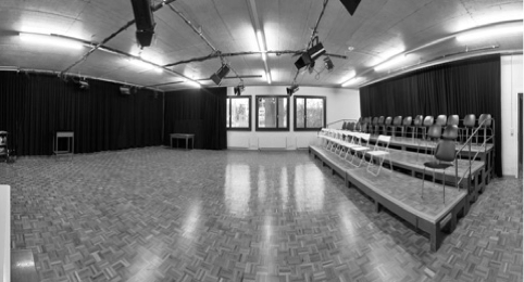 Skizze des Bühnenbildes